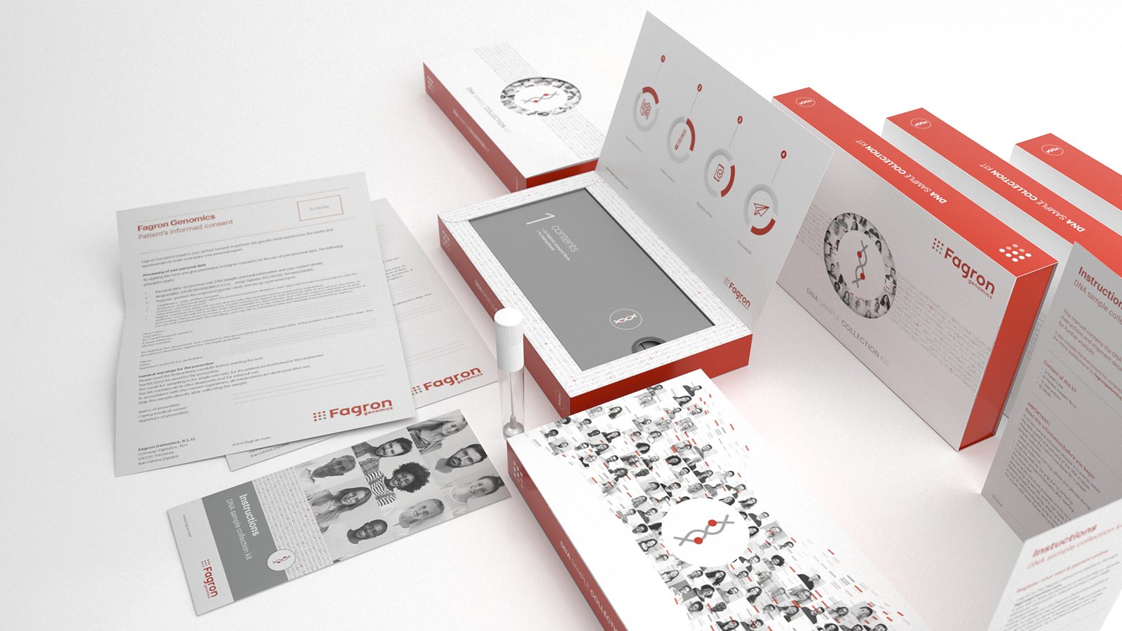 Overzicht van de Fagron Genomics TrichoTest testkit