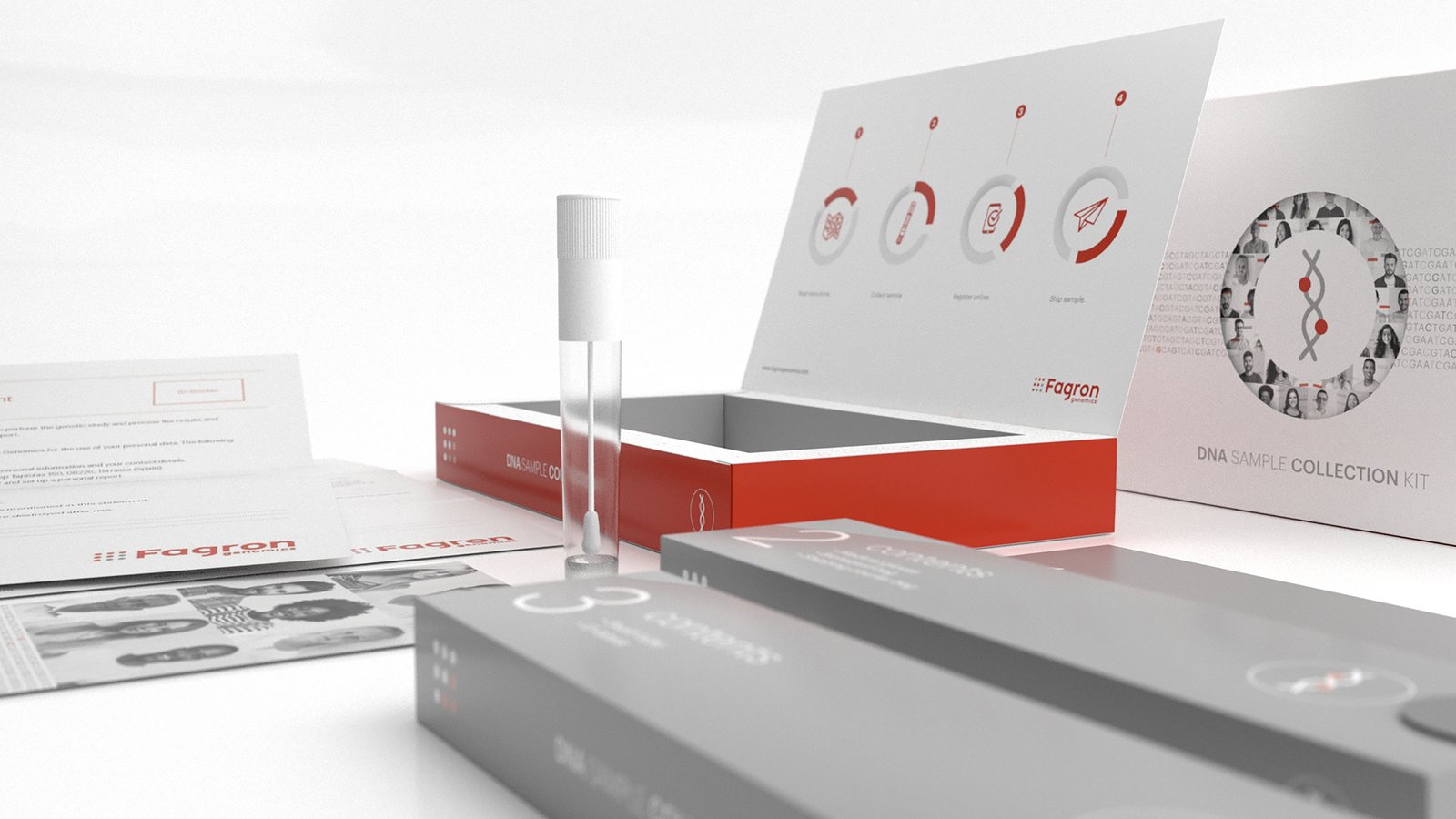 Materialen in de TrichoTest DNA sample collection kit